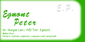 egmont peter business card